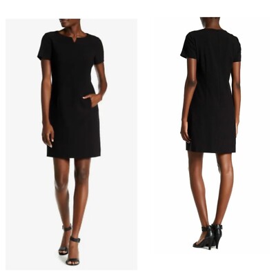NWT Tahari Arthur Levine Black Dress with Pockets $128
