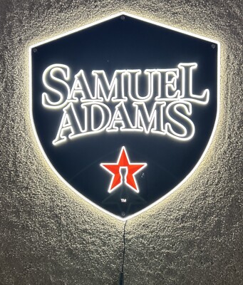 Samuel Adams Boston Lager LED Lighted Sign Wall Decor 22 x 20 | eBay
