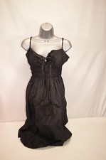 NWT Quince 100% Organic Cotton Keyhole Midi Black Dress Size XS