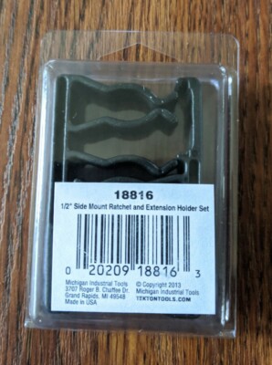 TEKTON TOOLS 1/2  Face Mount Ratchet & EXtension Holder Set- NIB