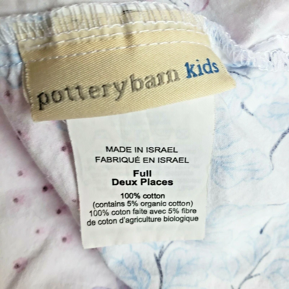 Juego completo de sábanas planas ajustadas Pottery Barn Kids Aria color caballo búho floral Foto 4 de 4