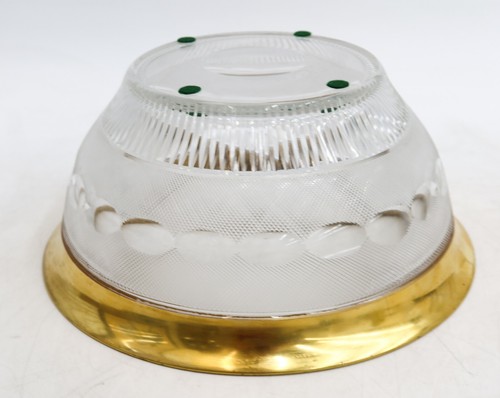 Moser Czech Cut Crystal Glass 9 inch Bowl in Gold Splendid - Picture 5 of 5