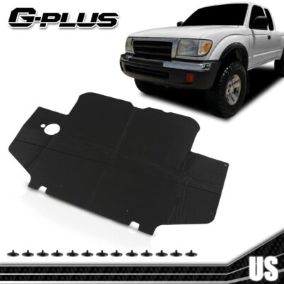 Hood Insulation Pad 1/2'' With Clips Fit For 1995-2000 Toyota Tacoma Black