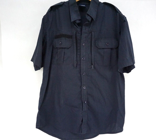 Camisa táctica con botones Propper 89706 azul marino manga corta con cremallera grande - Imagen 1 de 8