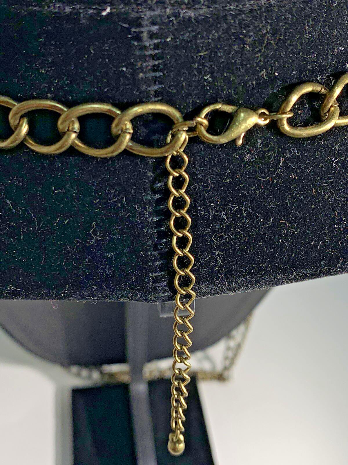 VTG Bronze Multiple Long Chain Statement Necklace… - image 5