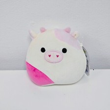Caedyn Cow Pink Hearts Nose Cow 4.5” 5” Valentines USA Import Squishmallows BNWT