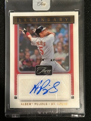 Albert Pujols /3 Auto - Legendary Bases Loaded 2022 Panini Three and Two - Cards
