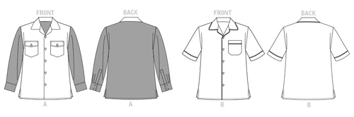 Vogue Easy SEWING PATTERN V1827 Unisex Shirts Sizes S-XXL - Picture 8 of 9
