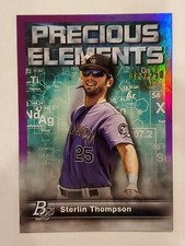 STERLIN THOMPSON 2023 Bowman Platinum PRECIOUS ELEMENTS PURPLE #'d 83/250