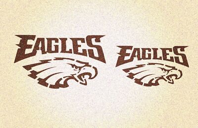 Set of 2 Philadelphia Eagles Stencil Mylar Mancave Sports Football ...