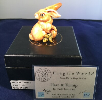 Harmony Kingdom MRP`s ~ Fragile World ~ Hare & Turnip~ NIB ~ David Lawrence ~225