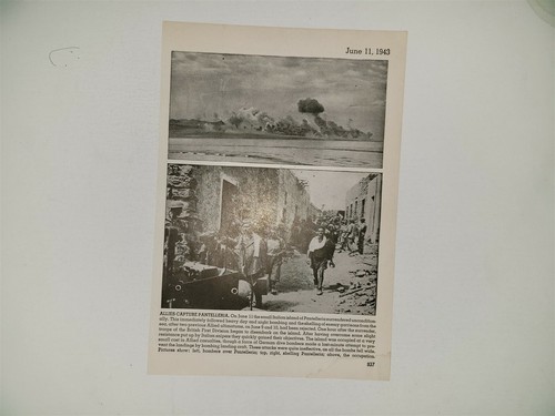 Allies Capture Pantelleria 1943 World War 2 WW2 Picture Sheet - 第 1/1 張圖片