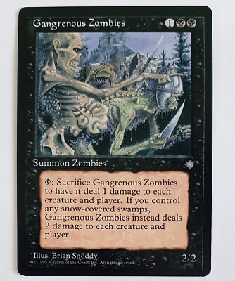  GANGRENOUS ZOMBIES  ICE AGE 1995 EISZEIT  NM  BLACK  MAGIC THE GATHERING  MTG