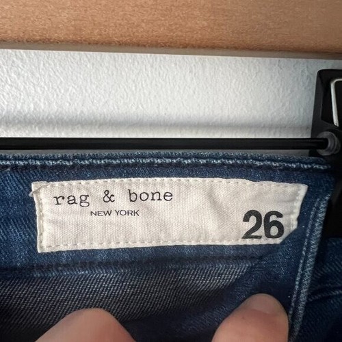 jeans strag & bone Dre vita bassa slim boyfriend lavaggio calimet donna taglia 26 - Foto 5 di 10