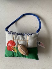 Vintage Rosalina Toddler Boy Tooth Fairy Pillow FOOTBALL THEME