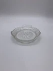 Depression Clear Glass Floral Pattern Candy Nut Or Catchall Dish 6-1/2” Diameter