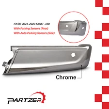 For 2021 2022 2023 Ford F150 With Two Sensors Chrome Rear Right Bumper End Cap