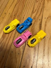 Vtg 70s Quaker Capn Crunch Cereal Premium Big Slick Gyro Cars Blue Pink Yellow