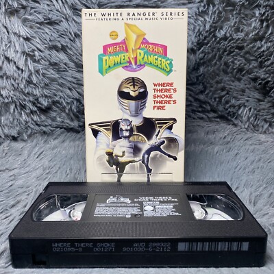 Mighty Morphin Power Rangers White Series: Where Theres Smoke Fire VHS 1995