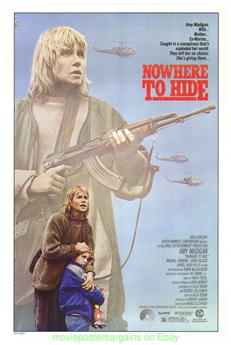 NOWHERE TO HIDE MOVIE POSTER Original 27x41 Rolled 1987 ANN MADIGAN