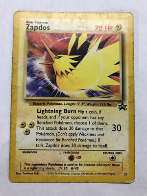 Pokémon TCG Zapdos Wizards Black Star Promos 23 Regular Promo HP
