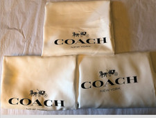     3 COACH satin DUST BAG Cover 13 1/2''x11''
