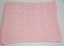 Girls Pink Baby Blanket Lovey Throw Nursery Bedding 40"x32" Pastel Boutique NWOT