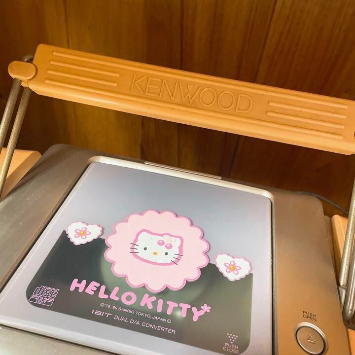 KENWOOD Hello Kitty MDX-E3 CD MD Radio Player Sanrio Pink AC 100V