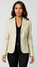 New York  Company Women's Cotton Blend Two-Button Casual Blazer