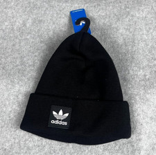 ADIDAS Original Trefoil Grove Beanie Black/White Logo Knit OSFA 24.00 MSRP
