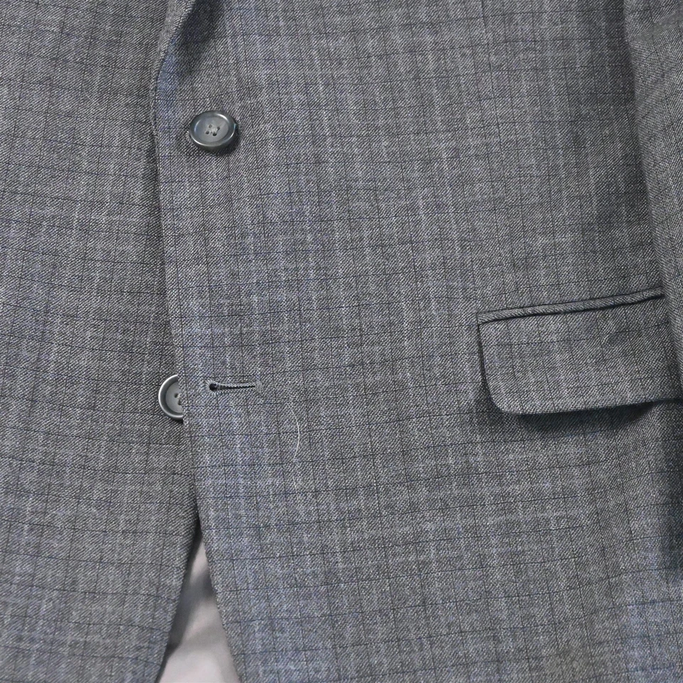 Joseph Feiss 44S Gris Cuadros 100% Lana Hombre Blazer Traje Chaqueta Abrigo Deportivo Foto 3 de 4