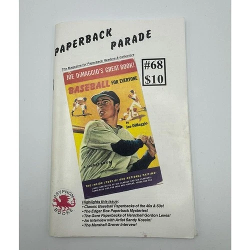 Paperback Parade Gryphon #68 Joe Dimaggio's Baseball August 2007 Edgar Box