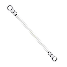 Flex-Head Extra Long Ratcheting Wrenches Double Box End Chrome 9mmx11mm