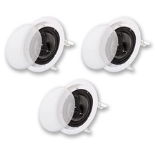 Acoustic Audio CS-IC63 Flush Mount In Ceiling Speakers with 6.5" Woofers 3 Pack