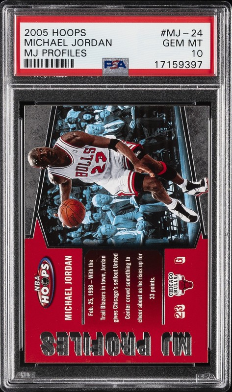 2005 HOOPS MJ PROFILES MJ PROFILES #MJ-24 MICHAEL JORDAN PSA 10
