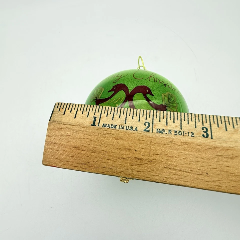 Adorno bola de Navidad Li Bien perdices y corazón 2008 en LNC Foto 4 de 4