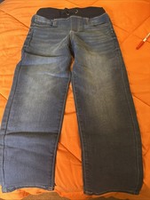 Little Boy Size 6 JUMPING BEANS Pull-On Drawstring Faded Whisker Denim Jeans
