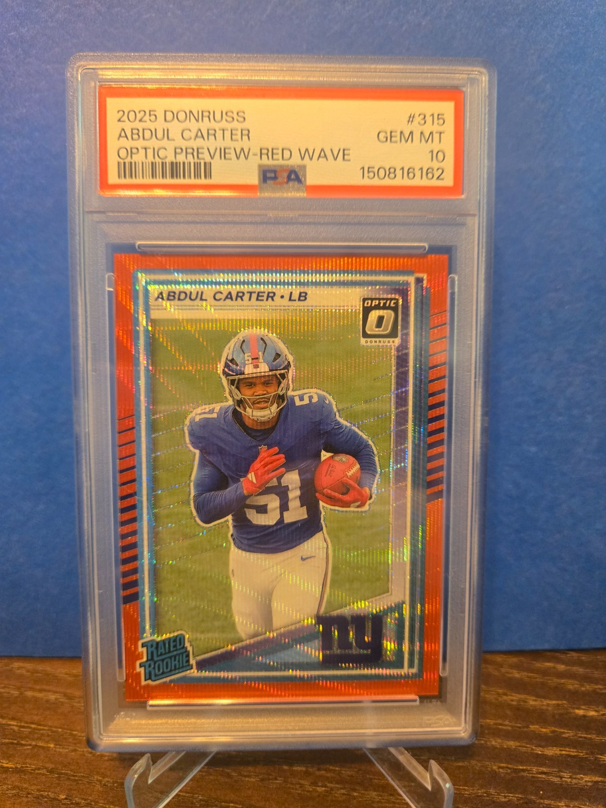 Abdul Carter Panini Donruss #315 Optic Preview-Red Wave