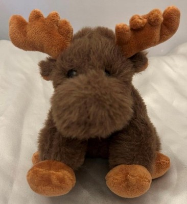 2000s Wishpets Plush Beanie 7'' Mocha Moz Jr. Baby Moose Fluffy Woodland Friend