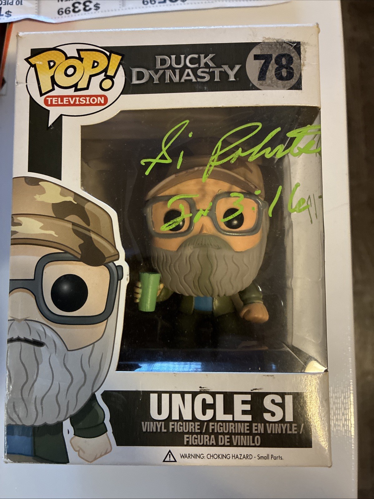 UNCLE SI SIGNED DUCK DYNASTY FUNKO POP # 78 - Authentic Hand