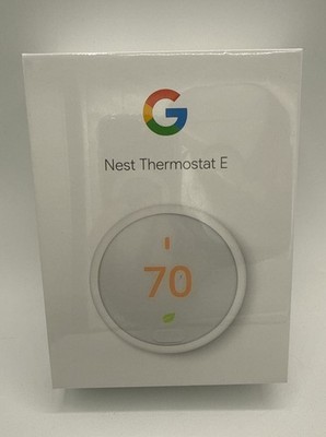 Google Nest Thermostat E T4000ES sealed Smart WiFi Programmable Thermostat White