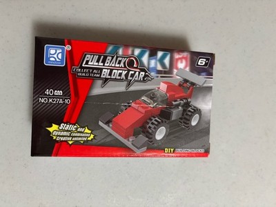 Mindbox Pull Back Block Car building set. Building Toy Ages 4+