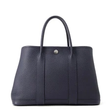HERMES Garden Party Size TPM Negonda Leather Blue Nuit