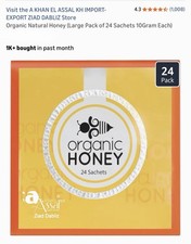 Organic Honey Mixed Herbal with Royal Jelly Bee Pollen 24 Sachets.