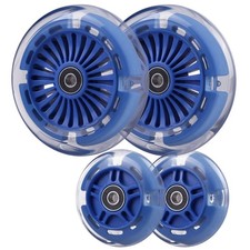 Wheelgoo 120mm 80mm LED Light Up Wheels - White Flashing for Micro