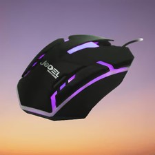 JEDEL M66 7 Colors Breathing LED USB Gaming Mouse