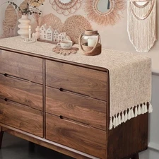 Boho Table Runner, Rustic Farmhouse Dresser Runners Cover Top for Bedroom