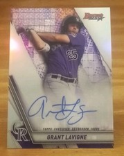 2019 Bowman's Best Best of '19 Autographs Refractors Grant Lavigne Colorado Rock