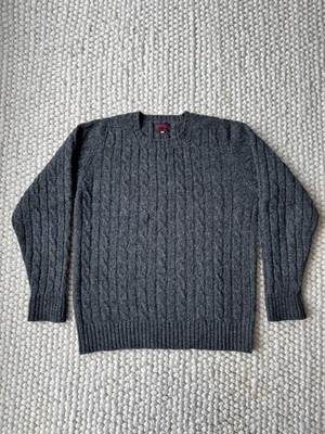 O'Connell's Cable Knit Shetland Sweater Oxford Gray Size 42 (Medium)