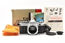 Canon AE-1 Silver 35mm SLR Film Camera w/ NFD 50mm f/1.8 Lens From Japan 22110